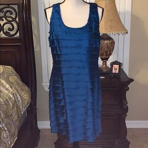 Beautiful silky blue GIANNI BINI dress